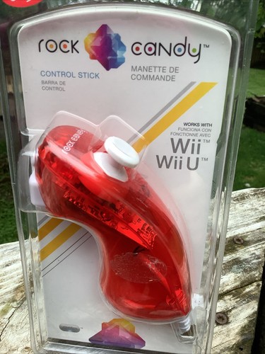 NEW! Rock Candy Clear Red Nunchuk for Nintendo Wii & Wii U - Storming Cherry - Picture 1 of 4