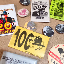 vintage and commemorative Hopalong Cassidy pinback buttons
