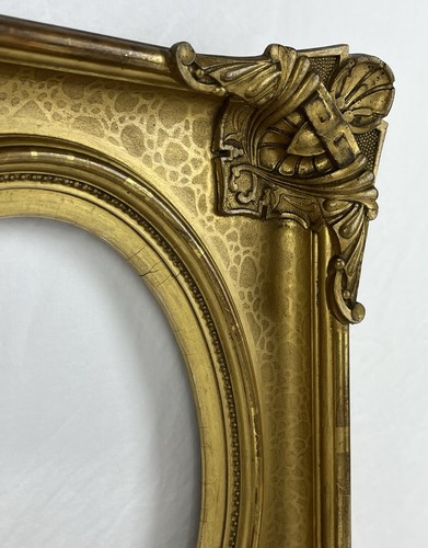 Antique Late 19th C Victorian Ornate Gold Oval Frame 8 x 10 Opening - Picture 7 of 21