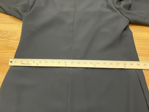 Abito donna Talbots 12 nero poliestere cambio crepe lungo classico lavoro cocktail - Foto 6 di 11