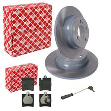 FEBI BREMSSCHEIBEN 290mm + BELÄGE HINTEN passend für Mercedes C-Klasse W203 W209