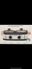 Chefman Double Round Crock Slow Cooker + Buffet Server 2 x 1.25 Qt RJ15-125-D