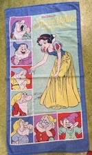 Vtg 1990s Walt Disney's Snow White & the Seven Dwarfs 56"x29" Franco Beach Towel
