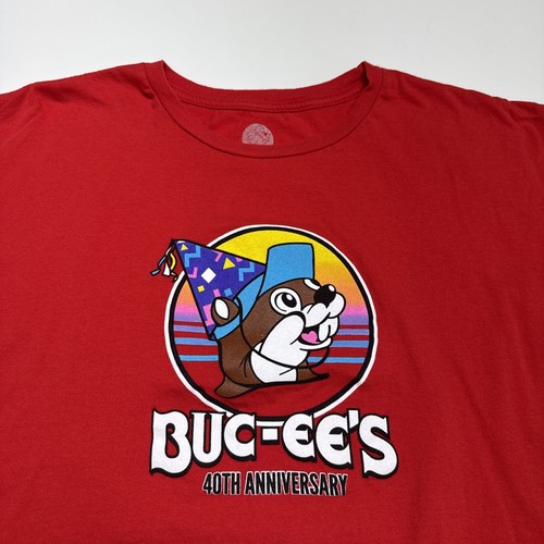 T-Shirt BUC-EES rot 40TH ANNIVERSARY 1982 Party Gr. 2XL Buc-ee's 2022