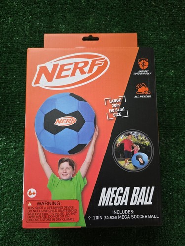 Nerf Mega Ball Fußball, groß, 20 Zoll, Allwetter, neu