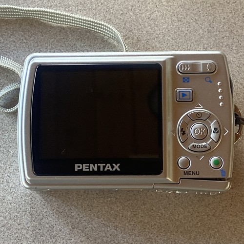 Pentax Optio M20 7.0MP 3x Zoom Digital Camera Digicam Silver Case - For Parts - Picture 6 of 11