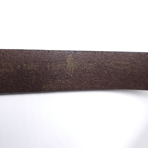 Hunt Club Ledergürtel Herren 40 schwarz Messingschnalle Made in USA - Bild 3 von 7