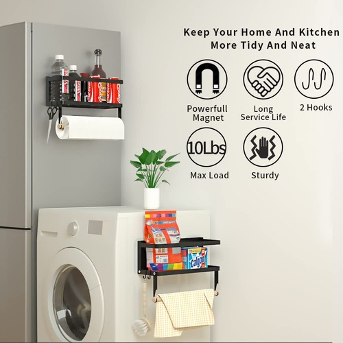 Magnetic Paper Towel Holder for Refrigerator, Magnetic Spice Rack,Magnetic Sh... - Picture 5 of 8