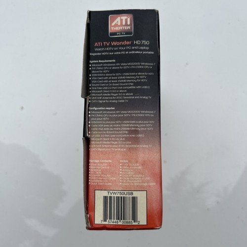 Diamond ATI TV Wonder HD 750 - TVW750USB, New, Sealed - Picture 3 of 3