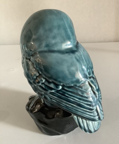 Poole Pottery Owl Family Blue / Teal Large and Small Set of Three - Picture 5 of 8