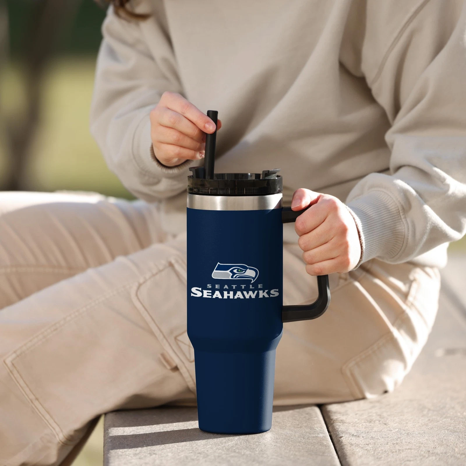 Seattle Seahawks 40 oz Tumbler with Handle
