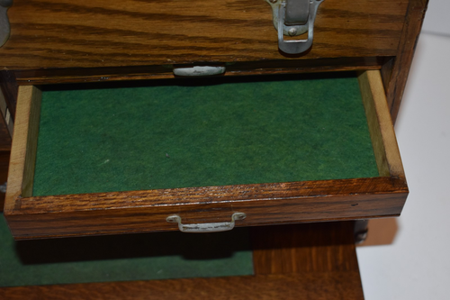 Rare 1943 Craftsman 7 Drawer Oak Machinist Chest - Picture 8 of 21