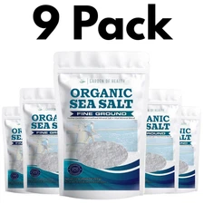 Celtic Sea Salt Fine Ground Mineral Rich 8oz Resealable Bag 9Pack Free Shipping