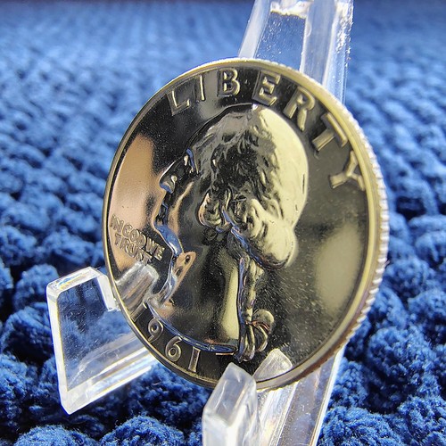 1961 Proof Washington Quarter - Deep Mirror Proof - 90% Silver Brilliant Unc. - Picture 2 of 14