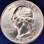 1955-D Washington Quarter 90% Silver Choice BU