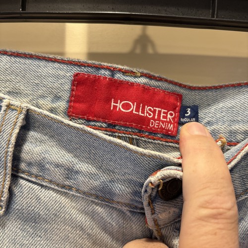 Hollister Co. Women's Blue and White Jeans Size 3 regular - Picture 4 of 8