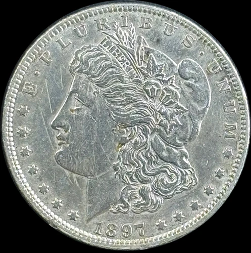 1897-P $1 Morgan Dollar - Raw AU - See Pictures