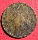 1866 US Indian Head Cent! Semi Key Date! XF Details! SHARP! Low Mintage!