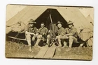 United States Military soldiers in uniform Vintage RPPC Real Photo Postcard ww1