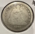 1860 Seated Liberty Quarter 25C Silver U.S. Coin (U213)