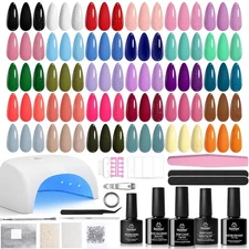 Beetles Gel Nail Polish Kit with U V Light 0 - 32 colors Four Seasons Glow 