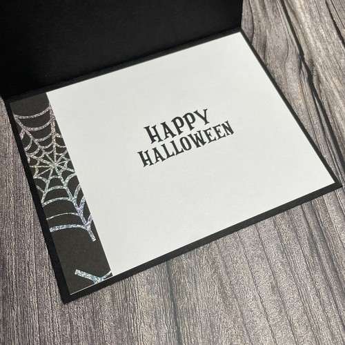 Not So Spooky Spiders Handmade Halloween Greeting Card With Envelope - Picture 4 of 5