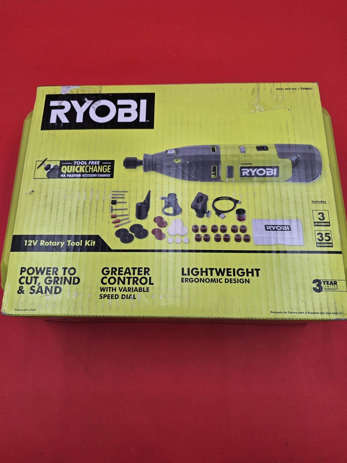 RYOBI TVM01 12V Cordless Rotary Tool Kit Accessories Included eBay