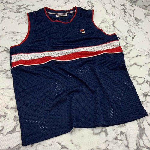 Men's Fila Navy | Red | White Mesh Short Set - Picture 2 of 3