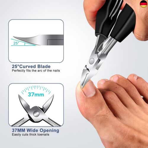 Profi Fußnagelzange Set Nagelzwicker - Super Scharfer Nagelschere Fussnägel N - Bild 2 von 6