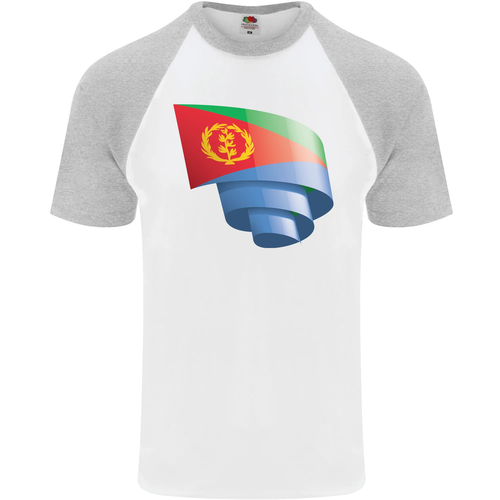 Rizado Eritrea Bandera Día Fútbol Hombre S/S Camiseta de Béisbol - Imagen 30 de 50