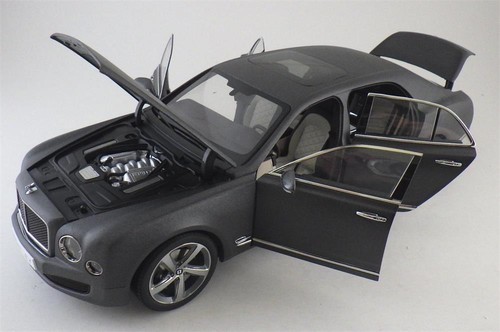 KYOSHO 2014 Bentley Mulsanne Speed Matte Dark Gray 1:18 w/Full Openings*New! - Picture 1 of 7