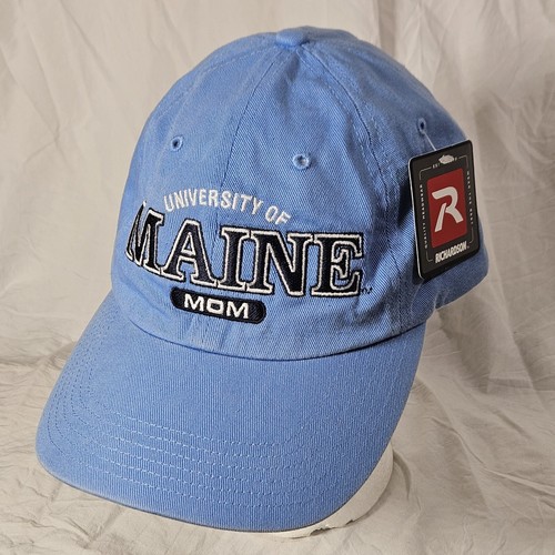 Light Blue Mom University Of Maine Hat Quality Cap Richardson R55 Strapback New