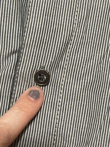 Mecca USA Shirt, Men's Size 3XL, Gray White, Striped, Button Up, Short Sleeve - Picture 5 of 10