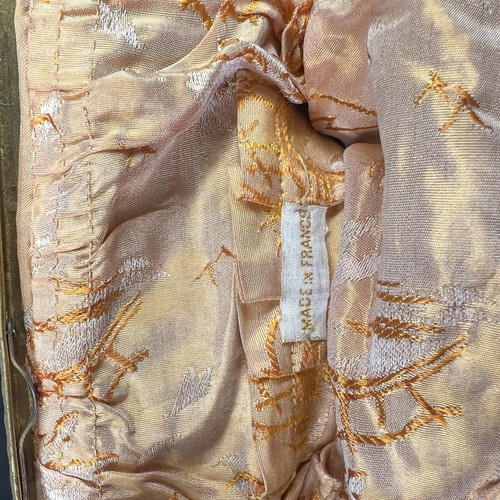 Antik Jugendstil Gold Französisch Stahl Mikro Perlen Floral Fransen Tasche Handtasche 11" - Bild 11 von 12