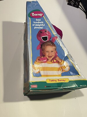 Vintage 1992 1996 Talking Barney Purple Dinosaur Plush 71245