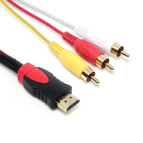 HDMI to 3RCA Audio Video AV Cable Cord High Definition Adapter Male M-M - 1.5 m - Picture 6 of 6