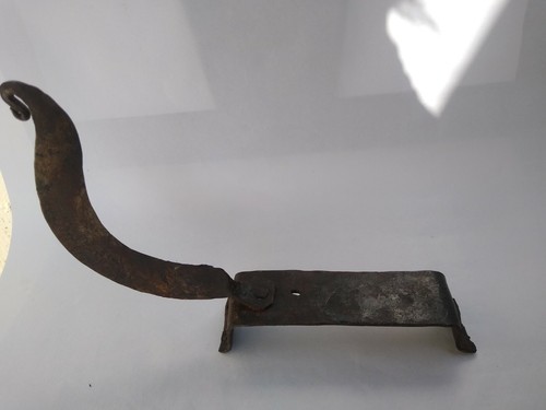 Antique forged iron India traditional vegetable cutter knife chopper Boti Pashul - Picture 4 of 6