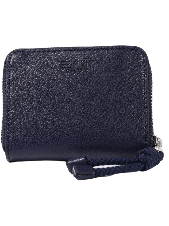 Esprit Damen Geldbörse Portemonnaies Rhea Mini Zip Wallet Blau
