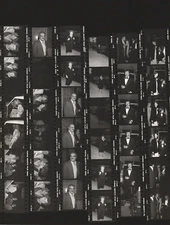 Orig Contact Photo Sheet & Negatives Warren Stapleton Farrow Rod Stewart Sharif