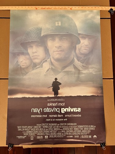 PÓSTER DE PELÍCULA SAVING PRIVATE RYAN ORIGINAL DOBLE CARA 1998 TOM HANKS ENROLLADO - Imagen 5 de 7