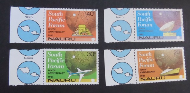 Nauru 1981 10th Ann South Pacific ship aircraft SG252/5 used Nauru 1981 10th Ann South Pacific ship aircraft SG252/5 used