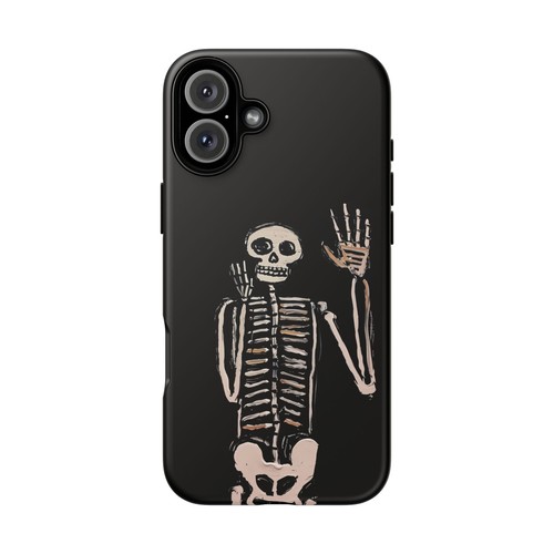 For iPhone / Galaxy / Pixel | Phone-Ink Case - Black White Spooky Skeleton - Picture 20 of 239