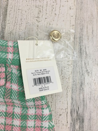 Beaufort Bonnet Company Perrin Pocket Skirt Putney Plaid Pink Green Girls 5 NWT - Picture 5 of 10