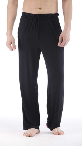 Pantalones de pijama de viscosa de bambú suave transpirable para hombre con bolsillos - Imagen 1 de 46