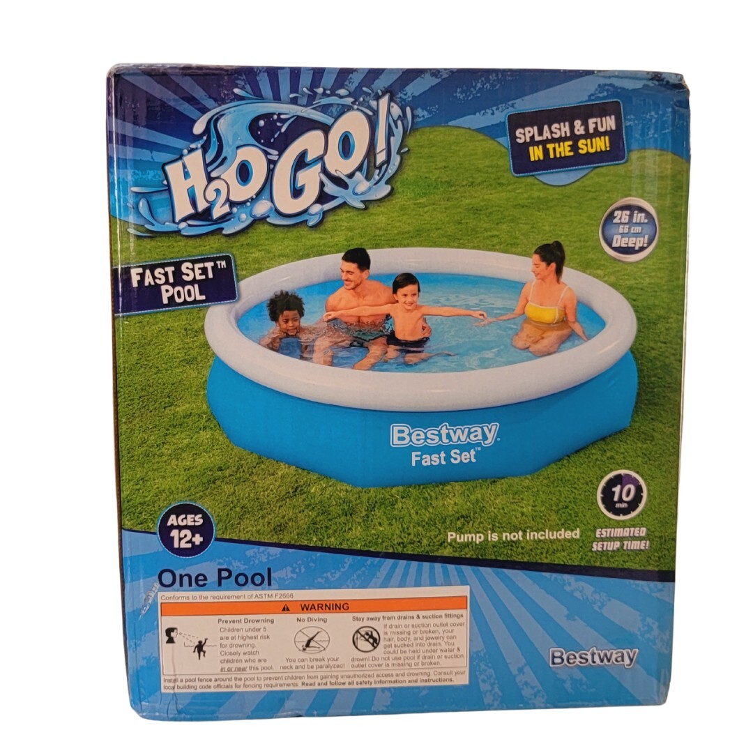 Bestway H2O Go Swimming Pool Fast Set Up 10ft in Round