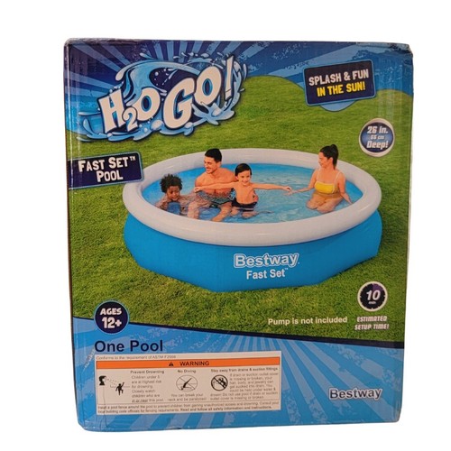 Bestway H2O Go! Swimming Pool Fast Set Up 10ft x 26 in Round Family Summer Pool  - Picture 3 of 15