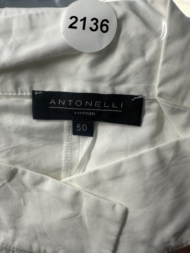 ANTONELLI FIRENZE WHITE COTTON SHIRT TOP SIZE EU 50/US14 ITALY - Picture 14 of 14
