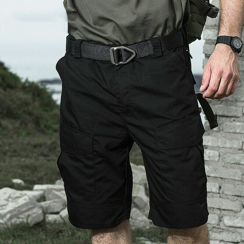 Men Outdoor Tactical Shorts Quick Dry Cargo Pant Capri Trousers Multi Pocket - Picture 3 of 17
