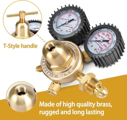 Low and High Pressure Nitrogen Regulator with Protective Boots for Versatile Use - Picture 6 of 8