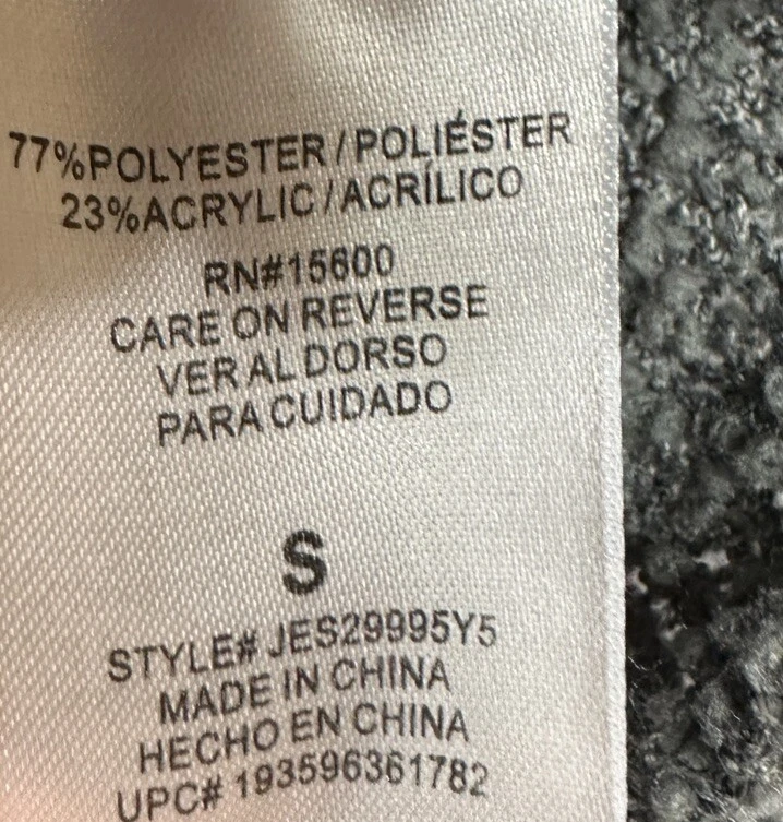 Camisa Jolt Mujer Talla S Gris Tejida Manga Larga Cuello en V Suéter Informal Foto 3 de 4